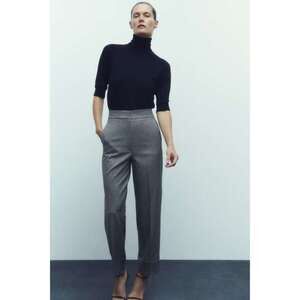 TURNED UP CUFF STRAIGHT LEG PANTS